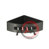 Полка для душа угловая Lemark SHELF LINE из нерж. стали с крючками, графит/вставка-пластик графит